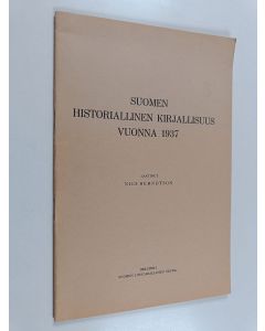 Kirjailijan Nils Berndtson käytetty teos Suomen historiallinen kirjallisuus vuonna 1937