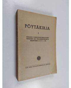 käytetty kirja Pöytäkirja 1 Suomen sosialidemokraattisen puolueen XXIII puoluekokouksesta Helsingissä 3.6.-6.6.1955 : keskustelut ja päätökset