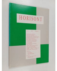 Kirjailijan Roger Jacobsson käytetty kirja Horisont Nr1 1990 Årgång 37