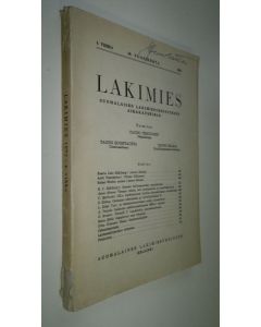 käytetty kirja Lakimies 1952 nro 4