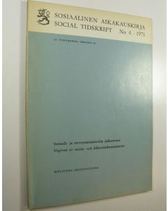 käytetty kirja Sosiaalinen aikakauskirja No 4, 1971
