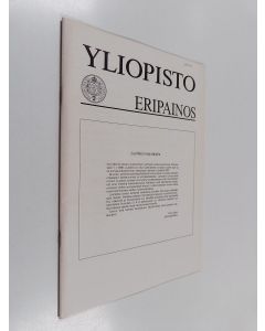 käytetty teos Helsingin yliopisto : Eripainos - laitosnimien luettelo