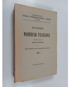 käytetty kirja Studier i nordisk filologi  1