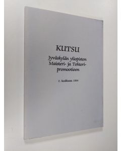 käytetty kirja Jyväskylän yliopiston maisteri- ja tohtoripromootio 2. kesäkuuta 1984