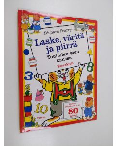 Kirjailijan Richard Scarry käytetty kirja Laske, väritä ja piirrä Touhulan väen kanssa!