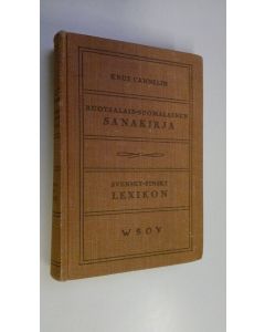 Kirjailijan Knut Cannelin käytetty kirja Ruotsalais-Suomalainen taskusanakirja = Svenskt-finskt ficklexikon