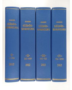 käytetty kirja Suomen säädöskokoelma vuodelta 2012 1-4