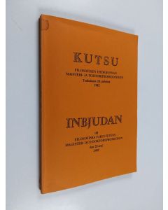 käytetty teos Filosofian maisteri- ja tohtoripromootio toukokuun 28. päivänä 1982 = Filosofie magister- och doktorspromotionen den 28 maj 1982