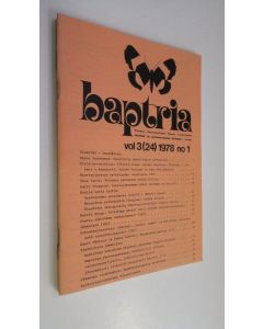 käytetty teos Baptria vol 3 (24) 1978 n:ot 1, 3-4 : Suomen perhostutkijain seuran tiedotuslehti