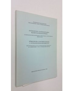 käytetty kirja Uudistuvat luonnonvarat kehitysyhteistyössä : Ulkoasiainministeriön asettaman työryhmän mietintö