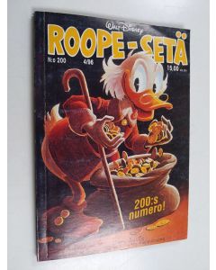 Kirjailijan Walt Disney käytetty kirja Roope-setä 4/96