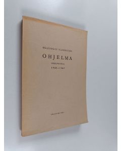käytetty kirja Helsingin yliopiston ohjelma lukuvuonna 1968-1969