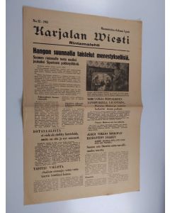 uusi teos Karjalan Viesti -rintamalehti nro 32, 4.8.1941