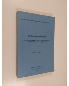 Kirjailijan Sally Boyd käytetty kirja Language Survival - A Study of Language Contact, Language Shift and Language Choice in Sweden