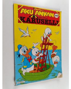 Kirjailijan Walt Disney käytetty kirja Aku Ankan karuselli 3/85