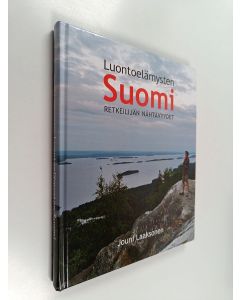 Kirjailijan Jouni Laaksonen käytetty kirja Luontoelämysten Suomi : retkeilijän nähtävyydet