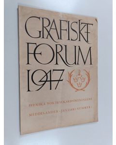 käytetty kirja Grafisk Forum 1/1947