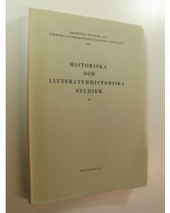 käytetty kirja Historiska och litteraturhistoriska studier 46