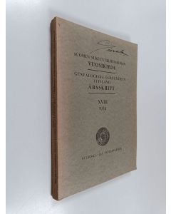 käytetty kirja Suomen sukututkimusseuran vuosikirja = Genealogiska samfundets i Finland årsskrift XVIII 1934