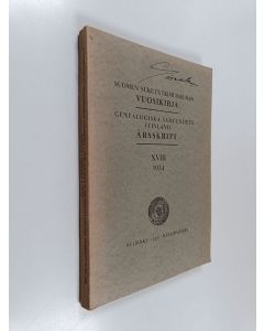 käytetty kirja Suomen sukututkimusseuran vuosikirja = Genealogiska samfundets i Finland årsskrift XVIII 1934