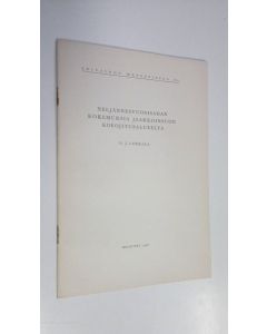 Kirjailijan O. J. Lukkala käytetty teos Neljännesvuosisadan kokemuksia Jaakkoinsuon koeojitusalueelta (eripainos metsätietoa II, I)