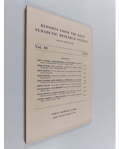 käytetty kirja Reports from the Kevo subarctic research station 10