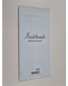käytetty teos Muistolauseita : minnesverser