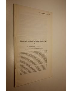 Kirjailijan G. Nordström käytetty teos Finnische Wiederfunde im Ausland beringter Vögel II