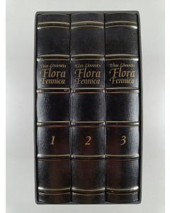 Kirjailijan Elias Lönnrot käytetty kirja Flora Fennica 1-3