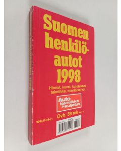 käytetty kirja Suomen henkilöautot 1998