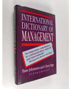 Kirjailijan Hano Johannsen käytetty kirja International dictionary of management