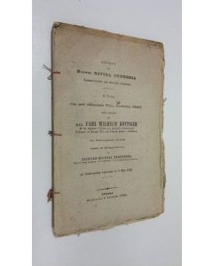 Kirjailijan Carl Wilhelm Böttiger käytetty teos Stycken ur Dante's Divina Commedia, kommenterade och metriskt öfversätta delar 2-8 (1845)