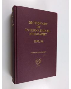 käytetty kirja Dictionary of International Biography - Biographical Record of Contemporary Archievement 1993/94