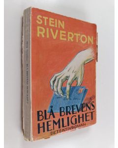 Kirjailijan Sven Elvestad käytetty kirja Blå brevens hemlighet : Detektivroman