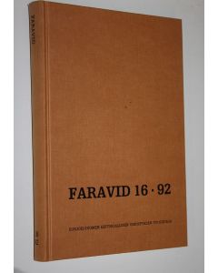 käytetty kirja Faravid 16 / 1992 : Pohjois-Suomen historiallisen yhdistyksen vuosikirja