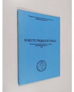 käytetty teos Sukututkijaluettelo 1985