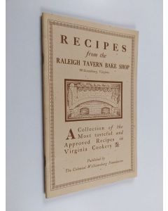 Kirjailijan Mary Miley Theobald käytetty teos Recipes from the Raleigh Tavern Bake Shop