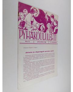 Kirjailijan T. J. Vauramo käytetty teos Pyhäkoululehti 12/1960