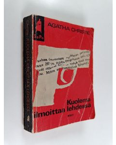 Kirjailijan Agatha Christie käytetty kirja Kuolema ilmoittaa lehdessä