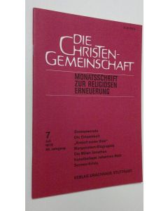 käytetty teos Die Christen-Gemeinschaft 7/1976 : Monatsschrift zur religiosen erneuerung