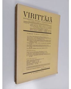 käytetty kirja Virittäjä 1/1943 : kotikielen seuran aikakauslehti
