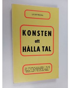 Kirjailijan Lis Byrdal käytetty kirja Konsten att hålla tal