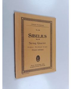 Kirjailijan W. A. Mozart käytetty kirja Sibelius Op 56 No. 294 String Quartet : D minor - Ré mineur - D moll