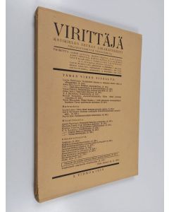 käytetty kirja Virittäjä 3/1940 : kotikielen seuran aikakauslehti