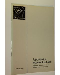 käytetty teos Äänentalletus magneettinauhalle