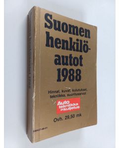 käytetty kirja Suomen henkilöautot 1988