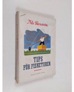 Kirjailijan Nils Färnström käytetty kirja Tips för fisketuren