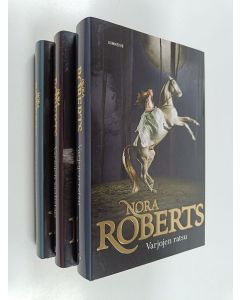 Kirjailijan Nora Roberts käytetty kirja O'Dwyerin serkut -trilogia : Varjojen ratsu ; Varjojen saalistaja ; Varjojen vartija