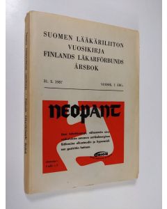 käytetty kirja Suomen lääkäriliiton vuosikirja 1957