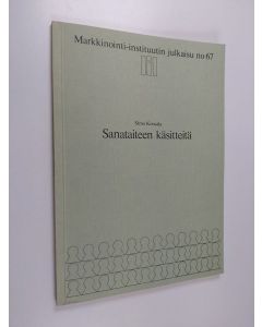Kirjailijan Simo Konsala käytetty kirja Sanataiteen käsitteitä